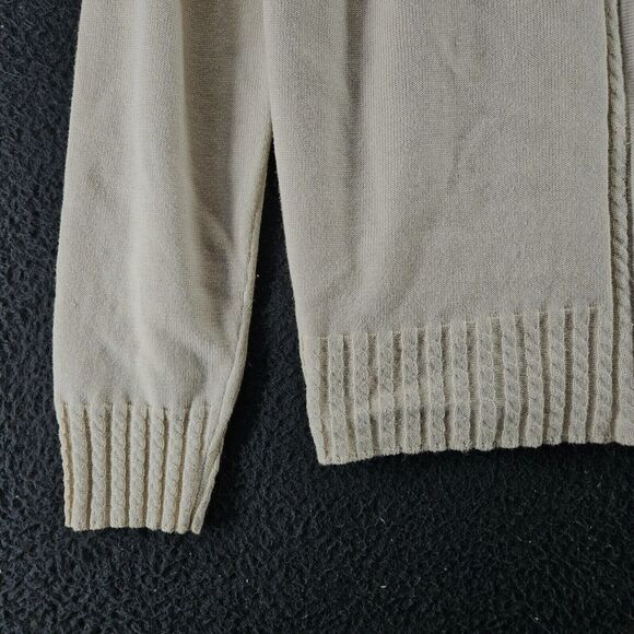 Sag Harbor Womens Sweater Beige Size Small Ramie Blend Tank Sewn In Zipper Close - Picture 11 of 12